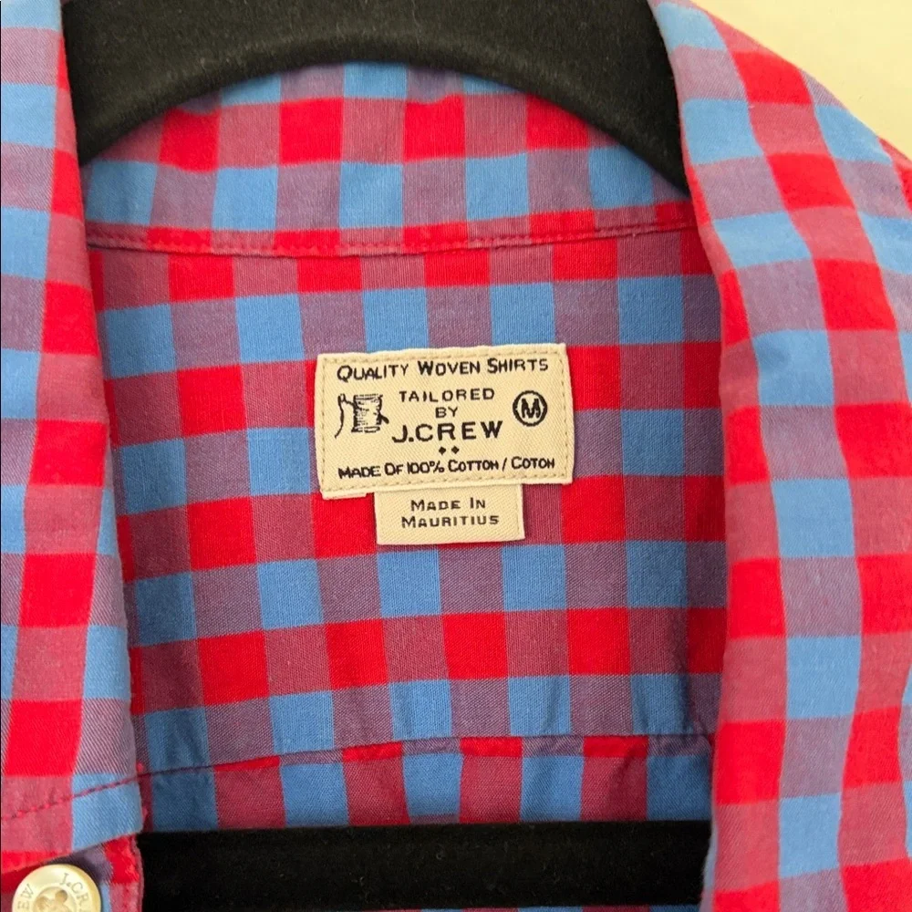 J. Crew Red and Blue Plaid Casual Shirt